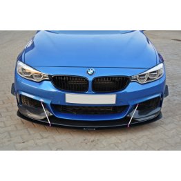 Накладка сплиттер на передний бампер вариант 4 на BMW 4 F32 M-Pack